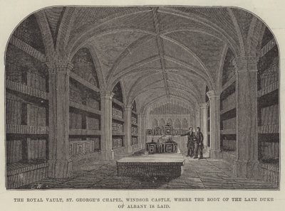 La cripta reale, Cappella di San Giorgio, Castello di Windsor, dove è sepolto il corpo del defunto Duca di Albany da Edwin Weedon